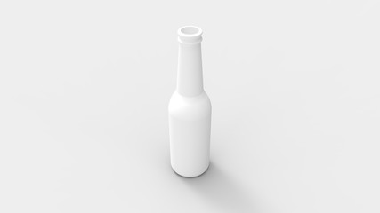 3d rendering of a white bottle isolated in studio backgorund