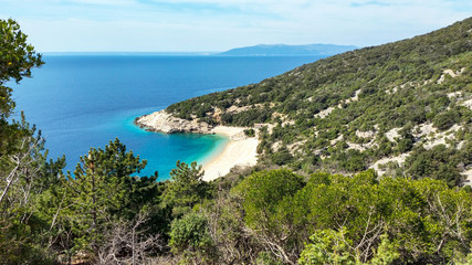 Fototapeta na wymiar Beach and sea. Sveti Ivan Beach, Lubenice, Croatia