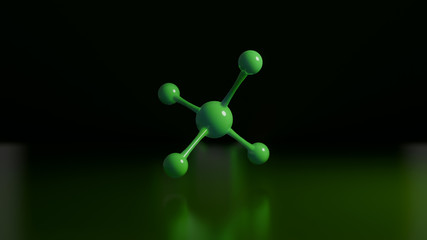 Science background with molecules, 3D render - high bio technologies.