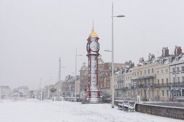 Fototapeta na wymiar Weymouth Snow Image