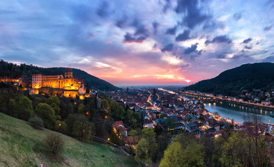 Fototapeta na wymiar Heidelberg Day-Night composition