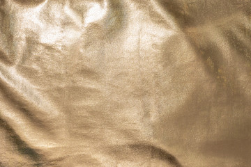 golden crumpled fabric, christmas holiday background