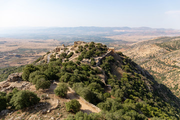Fototapeta na wymiar Nimrod Fortess in Golan Heights, Israel