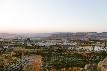 Obraz premium Landscape view on Cappadocia valleys.