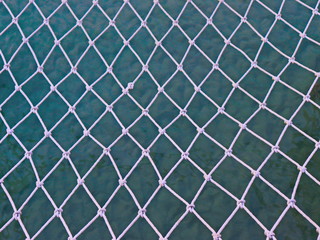 Beautiful natural background of sea and mesh for sitting