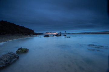 The Fleet in Weymouth looking towards Portland