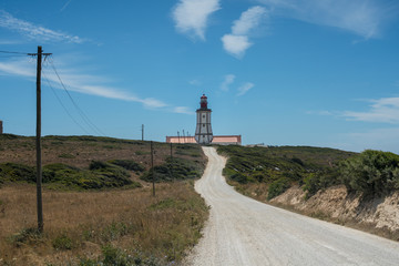 Fototapeta na wymiar Road to the Cape Espichel Lighthouse