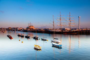 Weymouth Harbour on an early Summer morning