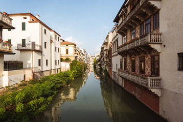 Fototapeta na wymiar City canal in Padua Italy