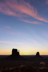 Sunrise in monument valley