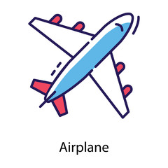  Airplane Flat Vector 
