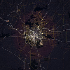 Map Tallahassee city. Florida