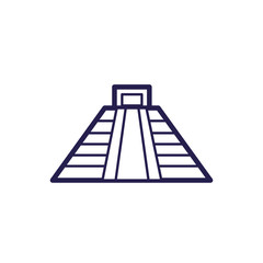 mexican pyramid culture fill style icon