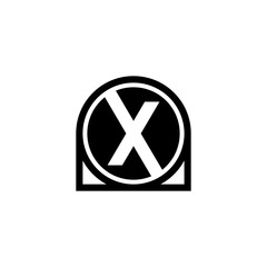 Initial X Letter Icon Design with circle. Abstract Circle Letter X Creative Alphabet Logo Icon Design. Letter X logo Design.