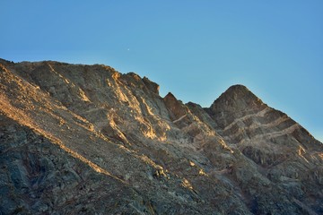 A closeup of Eagle's Nest peak at sunset.  Located in the Gore Range of the Colorado Rockies.