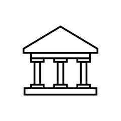 Building icon trendy flat design