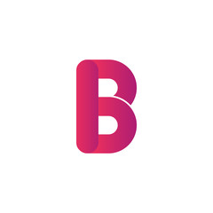 Fototapeta premium Colorful Creative Letter B Logo Design Vector Template. Colorful ALphabet B Logo. Letter B Typeface.