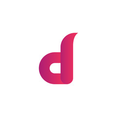 Colorful Creative Letter D Logo Design Vector Template. Colorful ALphabet D Logo. Letter D Typeface.