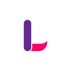 Colorful Creative Letter L Logo Design Vector Template. Colorful ALphabet L Logo. Letter L Typeface.