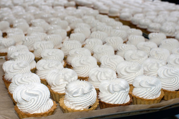 meringue pie at the confectionery factory