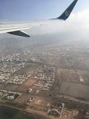 aerial view from airplane
