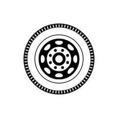 car wheel icon trendy flat design