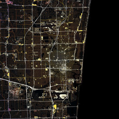 Map Fort Lauderdale city. Florida