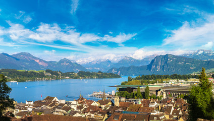 Fototapeta na wymiar Panoramic view of Lucerne