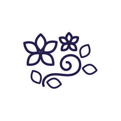 flowers and leafs garden icon