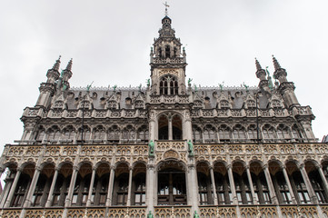 Obraz premium Brussels City Museum on Grand Place in Brussels, Belgium on January 1, 2019. 
