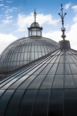 Fototapeta na wymiar Victorian glasshouse in a botanical garden in Glasgow. 