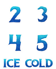 Ice Cold Alphabet - 3D Illustration