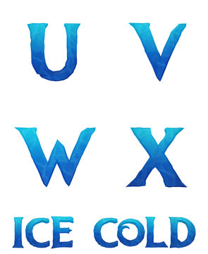 Ice Cold Alphabet - 3D Illustration