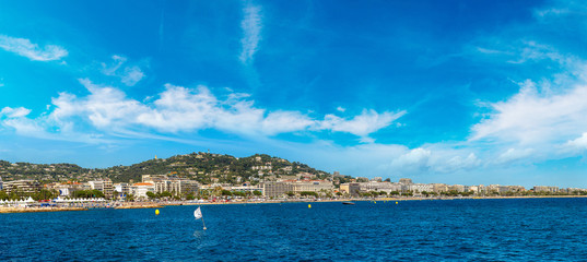 Yachts anchored in port in Cannes