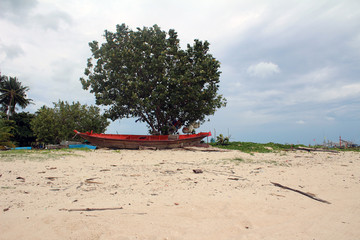 Boat on the beach Ko Samui Thailand