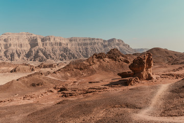 sand desert canyon view in Israel
