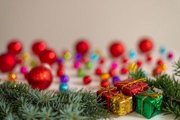 christmas decoration on white background