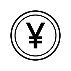 yen - coin icon vector design template