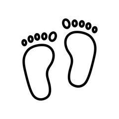 baby footprint icon vector design template