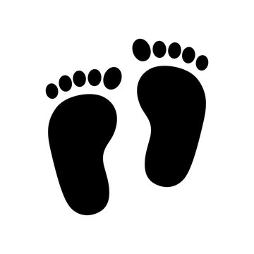 baby footprint icon vector design template