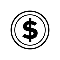dollar icon vector design template