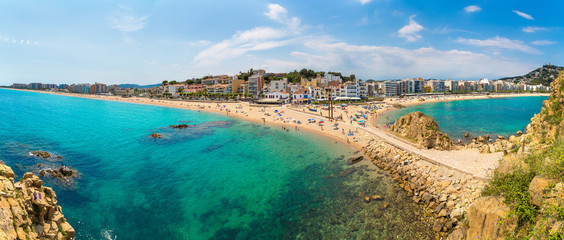 Fototapeta premium Beach in Blanes in Costa Brava