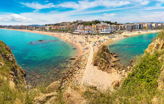 Beach in Blanes in Costa Brava