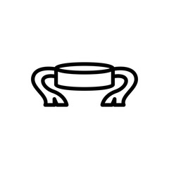 headband outline icon. vector illustration. Isolated on white background.