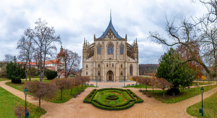 Kutna Hora with Saint Barbara's Church that is a UNESCO world heritage site, Czech Republic.