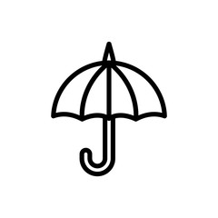 umbrella outline icon. vector illustration. Isolated on white background.