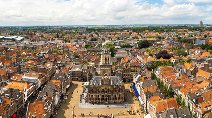 Fototapeta na wymiar Panoramic view of Delft