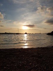 Atardecer enfrente del mar. Ibiza. 