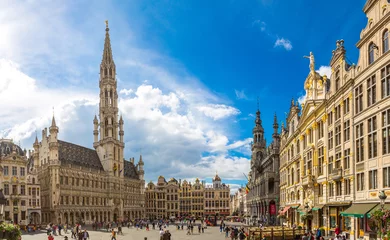 Türaufkleber Der Grand Place in Brüssel © Sergii Figurnyi