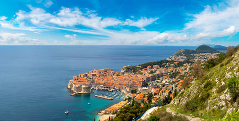 Naklejka premium Aerial view of old city Dubrovnik